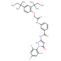 31188-91-7 3-(2-(2,4-Di-tert-pentylphenoxy)acetamido)-N-(5-oxo-1-(2,4,6-trichlorophenyl)-2-pyrazolin-3-yl)benzamide chemical structure
