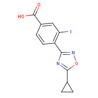 1131622-48-4 4-(5-cyclopropyl-1,2,4-oxadiazol-3-yl)-3-iodobenzoic acid chemical structure