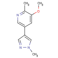 1175758-65-2 3-methoxy-2-methyl-5-(1-methyl-1H-pyrazol-4-yl)pyridine chemical structure