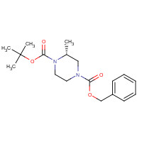 128102-16-9 (R)-2-METHYL-PIPERAZINE-1,4-DICARBOXYLIC ACID 4-BENZYL ESTER 1-TERT-BUTYL ESTER chemical structure