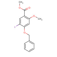 1131587-54-6 methyl 4-(benzyloxy)-5-iodo-2-methoxybenzoate chemical structure
