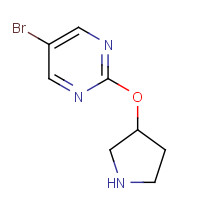 914347-82-3 5-BROMO-2-(PYRROLIDIN-3-YLOXY)PYRIMIDINE chemical structure