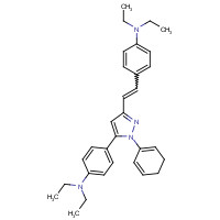 57609-72-0 4-[2-[5-[4-(Diethylamino)phenyl]-4,5-dihydro-1-phenyl-1H-pyrazol-3-yl]vinyl]-N,N-diethylaniline chemical structure