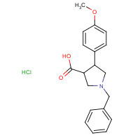 698359-62-5 1-BENZYL-4-(4-METHOXY-PHENYL)-PYRROLIDINE-3-CARBOXYLIC ACID HYDROCHLORIDE chemical structure