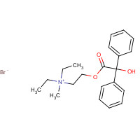 3166-62-9 ammonium,diethyl(2-hydroxyethyl)methyl-,bromide,benzilate(ester) chemical structure