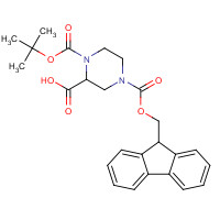 1034574-30-5 1-TERT-BUTYL 4-(9-H-FLUOREN-9-YLMETHYL) HYDROGEN (2S)-PIPERAZINE-1,2,4-TRICARBOXYLATE chemical structure