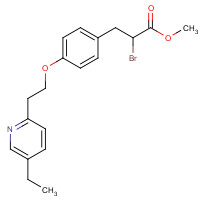 105355-25-7 2-Bromo-3-[4-(2-(5-ethyl-2-pyridyl)ethoxy)phenyl]propionic acid methyl ester chemical structure