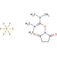 265651-18-1 N,N,N',N'-Tetramethyl-O-(N-succinimidyl)uronium hexafluorophosphate chemical structure