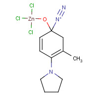 52572-38-0 3-Methyl-4-(1-pyrrolidinyl)benzenediazonium trichlorozincate chemical structure
