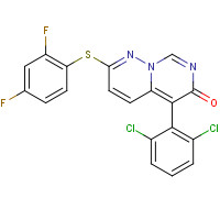 209410-46-8 5-(2,6-Dichlorophenyl)-2-((2,4-difluorophenyl)thio)-6H-pyrimido[1,6-b]pyridazin-6-one chemical structure