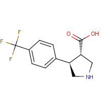 1049978-66-6 (3S,4R)-4-(4-(TRIFLUOROMETHYL)PHENYL)PYRROLIDINE-3-CARBOXYLIC ACID chemical structure