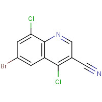886362-77-2 6-BROMO-4,8-DICHLORO-QUINOLINE-3-CARBONITRILE chemical structure