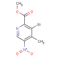1150618-07-7 methyl 3-bromo-4-methyl-5-nitropicolinate chemical structure
