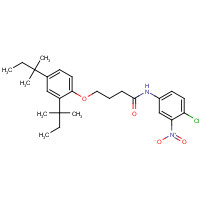 63134-29-2 4-(2,4-Bis(tert-pentyl)phenoxy)-N-(4-chloro-3-nitrophenyl)butyramide chemical structure