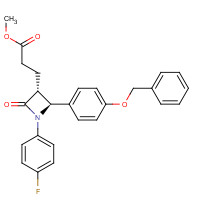 204589-80-0 Methyl (3R,4S)-1-(4-fluorophenyl)-2-oxo-4-[4-(phenylmethoxy)phenyl]-3-azetidinepropanoate chemical structure