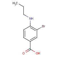 855592-12-0 3-bromo-4-(propylamino)benzoic acid chemical structure