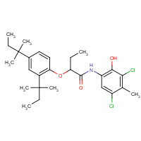 31037-84-0 2-[2,4-Bis(tert-pentyl)phenoxy]-N-(3,5-dichloro-2-hydroxy-p-tolyl)butyramide chemical structure