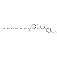 33942-96-0 2'-Chloro-5'-(dodecyloxycarbonyl)-2-(4-methoxybenzoyl)acetanilide chemical structure