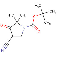718632-42-9 TERT-BUTYL 4-CYANO-2,2-DIMETHYL-3-OXOPYRROLIDINE-1-CARBOXYLATE chemical structure