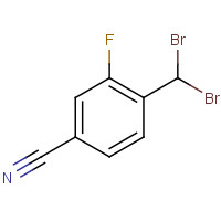 1146699-62-8 4-(dibromomethyl)-3-fluorobenzonitrile chemical structure