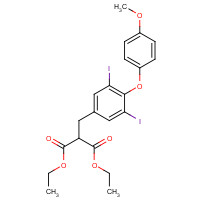 94861-76-4 diethyl 2-(3,5-diiodo-4-(4-methoxyphenoxy)benzyl)malonate chemical structure