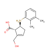 649761-21-7 (1R,5S)-5-(Dimethylphenylsilyl)-2-(hydroxymethyl)-2-cyclopentene-1-carboxylic acid chemical structure