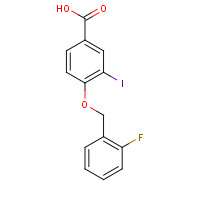 1131614-94-2 4-(2-fluorobenzyloxy)-3-iodobenzoic acid chemical structure