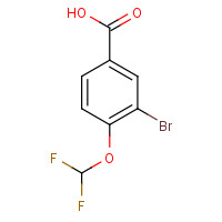 1131615-10-5 3-bromo-4-(difluoromethoxy)benzoic acid chemical structure