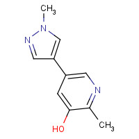 1175943-47-1 2-methyl-5-(1-methyl-1H-pyrazol-4-yl)pyridin-3-ol chemical structure