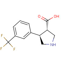 1049978-65-5 (3S,4R)-4-(3-(TRIFLUOROMETHYL)PHENYL)PYRROLIDINE-3-CARBOXYLIC ACID chemical structure