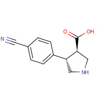1049978-77-9 (3R,4S)-4-(4-cyanophenyl)pyrrolidine-3-carboxylic acid chemical structure