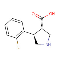1049975-91-8 (3S,4R)-4-(2-FLUOROPHENYL)PYRROLIDINE-3-CARBOXYLIC ACID chemical structure