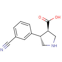 1049978-74-6 (3R,4S)-4-(3-cyanophenyl)pyrrolidine-3-carboxylic acid chemical structure