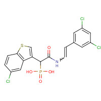 1020540-31-1 Phosphonic acid,P-[1-(5-chlorobenzo[b]thien-3-yl)-2-[[2-(3,5-dichlorophenyl)ethenyl]amino]-2-oxoethyl]- chemical structure