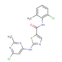 302964-08-5 N-(2-Chloro-6-methylphenyl)-2-[(6-chloro-2-methyl-4-pyrimidinyl)amino]-5-thiazolecarboxamide chemical structure
