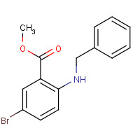 1131587-77-3 methyl 2-(benzylamino)-5-bromobenzoate chemical structure