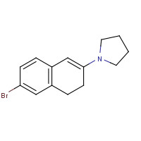 113075-66-4 1-(6-bromo-3,4-dihydronaphthalen-2-yl)pyrrolidine chemical structure