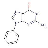 14443-33-5 6H-Purin-6-one,2-amino-1,9-dihydro-9-phenyl- chemical structure