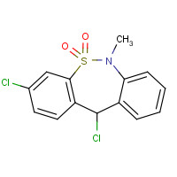 26638-66-4 3,11-Dichloro-6,11-dihydro-6-methyldibenzo[c,f][1,2]thiazepine 5,5-dioxide chemical structure