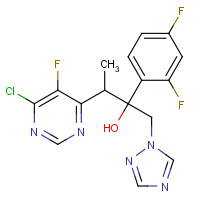 137234-75-4 (trans)-6-Chloro-alpha-(2,4-difluorophenyl)-5-fluoro-beta-methyl-alpha-(1H-1,2,4-triazol-1-ylmethyl)-4-pyrimidineethanol chemical structure