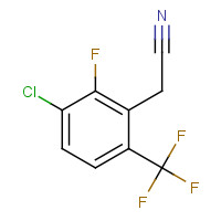 261763-16-0 3-CHLORO-2-FLUORO-6-(TRIFLUOROMETHYL)PHENYLACETONITRILE chemical structure