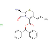 106447-41-0 7-Amino-8-oxo-3-(cis-prop-1-enyl)-5-thia-1-azabicyclo[4.2.0]oct-2-ene-2-carboxylic acid diphenylmethyl ester hydrochloride chemical structure