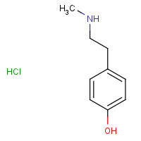 13062-76-5 4-[2-(Methylamino)ethyl]phenol hydrochloride chemical structure