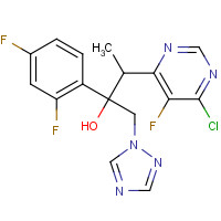 848469-29-4 3-(6-chloro-5-fluoropyrimidin-4-yl)-2-(2,4-difluorophenyl)-1-(1H-1,2,4-triazol-1-yl)butan-2-ol chemical structure