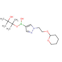 1040377-08-9 1-(2-(tetrahydro-2H-pyran-2-yloxy)ethyl)-1H-4-pyrazole boronic acid pinacol ester chemical structure
