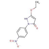 4105-90-2 3-Ethoxy-1-(4-nitrophenyl)-2-pyrazolin-5-one chemical structure