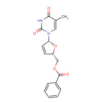 122567-97-9 [(2S,5R)-5-(5-methyl-2,4-dioxo-pyrimidin-1-yl)-2,5-dihydrofuran-2-yl]methyl benzoate chemical structure