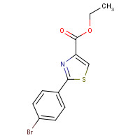 885278-75-1 2-(4-BROMO-PHENYL)-THIAZOLE-4-CARBOXYLIC ACID ETHYL ESTER chemical structure
