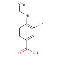 1131615-03-6 3-bromo-4-(ethylamino)benzoic acid chemical structure