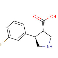 1049975-95-2 (3S,4R)-4-(3-FLUOROPHENYL)PYRROLIDINE-3-CARBOXYLIC ACID chemical structure